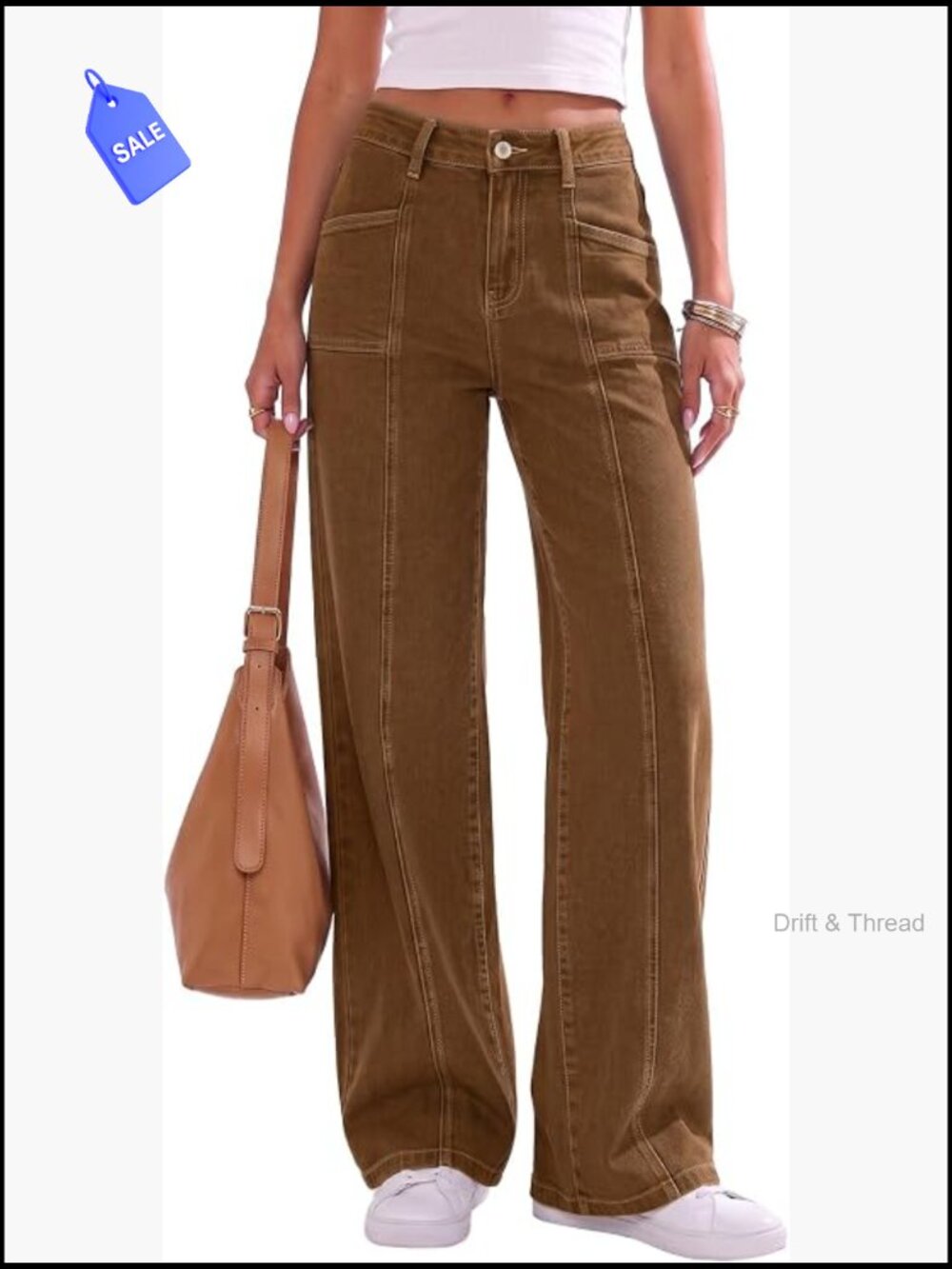 Women's High Waisted Loose Wide Leg Denim Jeans Baggy